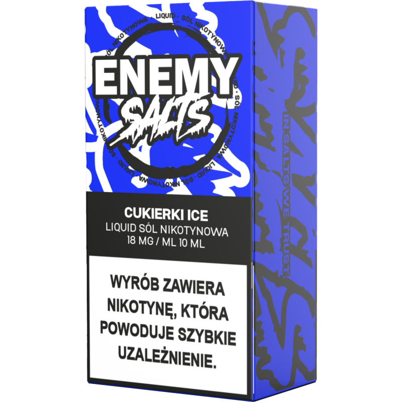 Liquid Enemy Salt 10ml - Cukierki, Ice 18 mg/ml Liquid Enemy Salt 10ml - Cukierki, Ice 18 mg/ml