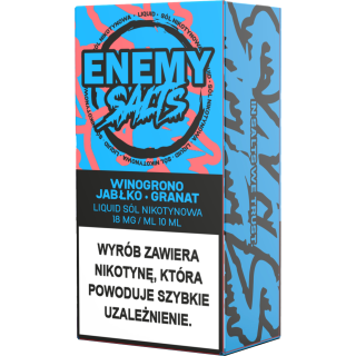 Liquid Enemy Salt 10ml - Winogrono, Jabłko, Granat  18 mg/ml