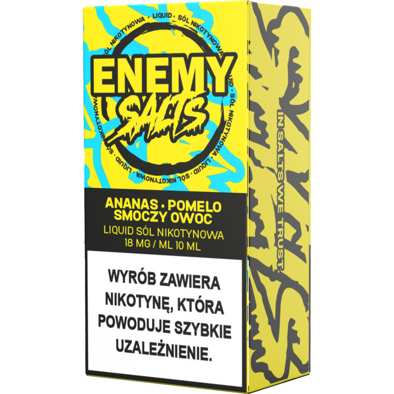 Liquid Enemy Salt 10ml - Ananas, Pomelo, Smoczy Owoc 18 mg/ml Liquid Enemy Salt 10ml - Ananas, Pomelo, Smoczy Owoc 18 mg/ml