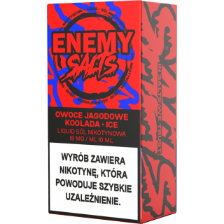 Liquid Enemy Salt 10ml - Owoce jagodowe, Koolada, Ice 18 mg/ml