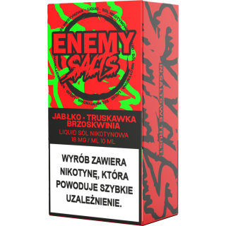 Liquid Enemy Salt 10ml - Jabłko, Truskawka, Brzoskwinia 18 mg/ml