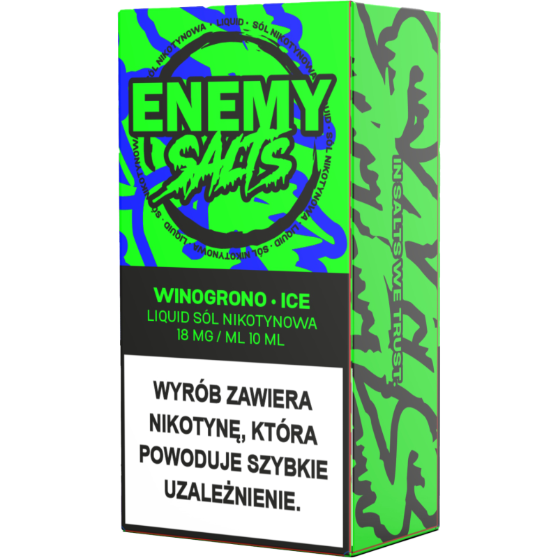 Liquid Enemy Salt 10ml - Winogrono Ice 18 mg/ml Liquid Enemy Salt 10ml - Winogrono Ice 18 mg/ml