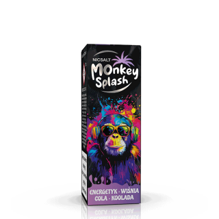 Liquid MONKEY SPLASH Salt 10ml - Energetyk Wiśnia Cola Cool 20mg/ml