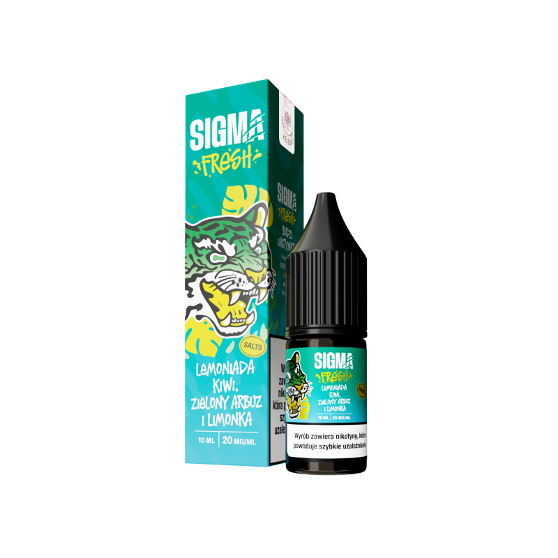 Liquid SIGMA FRESH Salts 10ml - Lemoniada Kiwi, Zielony arbuz i Limonka 20mg/ml Liquid SIGMA FRESH Salts 10ml - Lemoniada Kiwi, Zielony arbuz i Limonka 20mg/ml