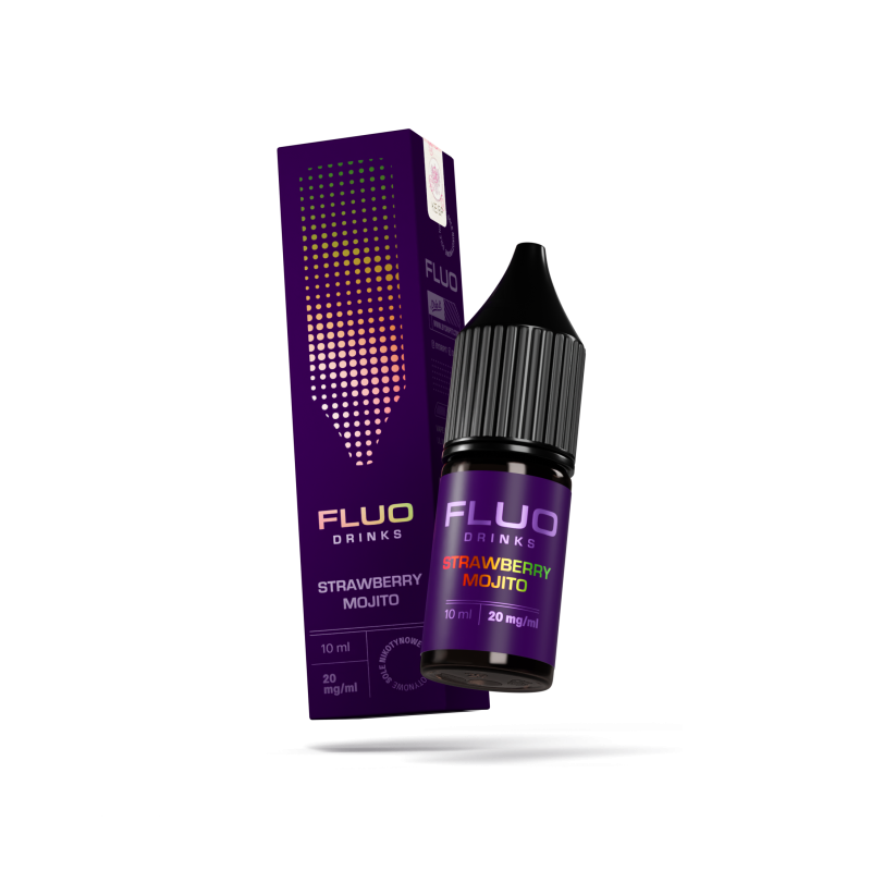 Liquid FLUO Drinks Salt 10ml - Strawberry Mojito 20mg/ml Liquid FLUO Drinks Salt 10ml - Strawberry Mojito 20mg/ml