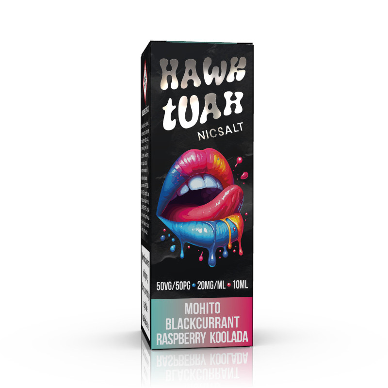 Liquid HAWK TUAH Salt 10ml - Mohito Blackcurrant Raspberry Koolada 20mg/ml Liquid HAWK TUAH Salt 10ml - Mohito Blackcurrant Raspberry Koolada 20mg/ml