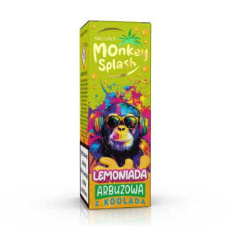 Liquid MONKEY SPLASH Lemoniada Salt 10ml - Arbuzowa z kooladą 20mg/ml
