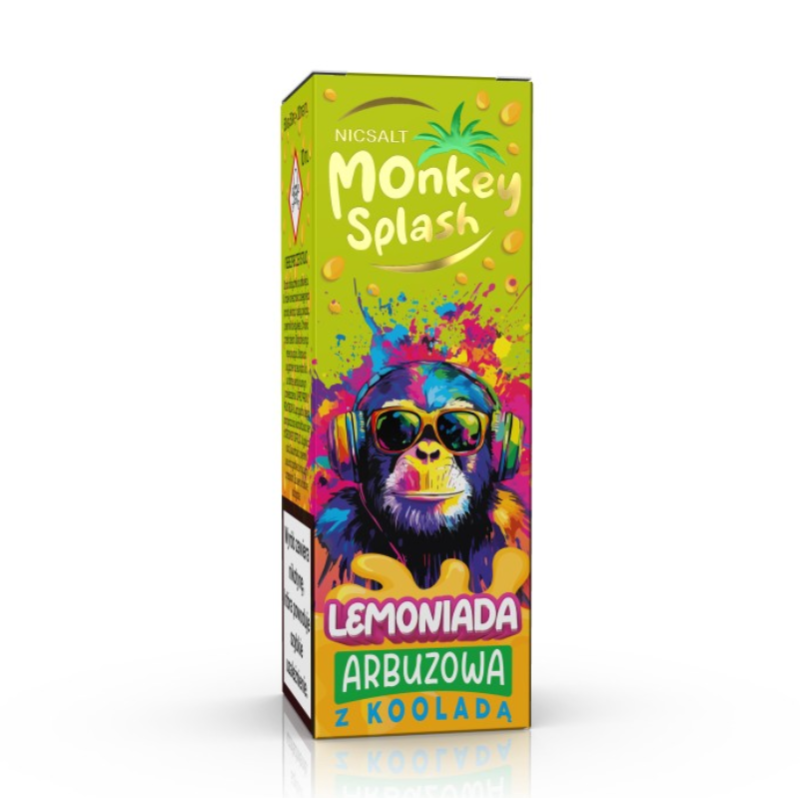 Liquid MONKEY SPLASH Lemoniada Salt 10ml - Arbuzowa z kooladą 20mg/ml Liquid MONKEY SPLASH Lemoniada Salt 10ml - Arbuzowa z kooladą 20mg/ml