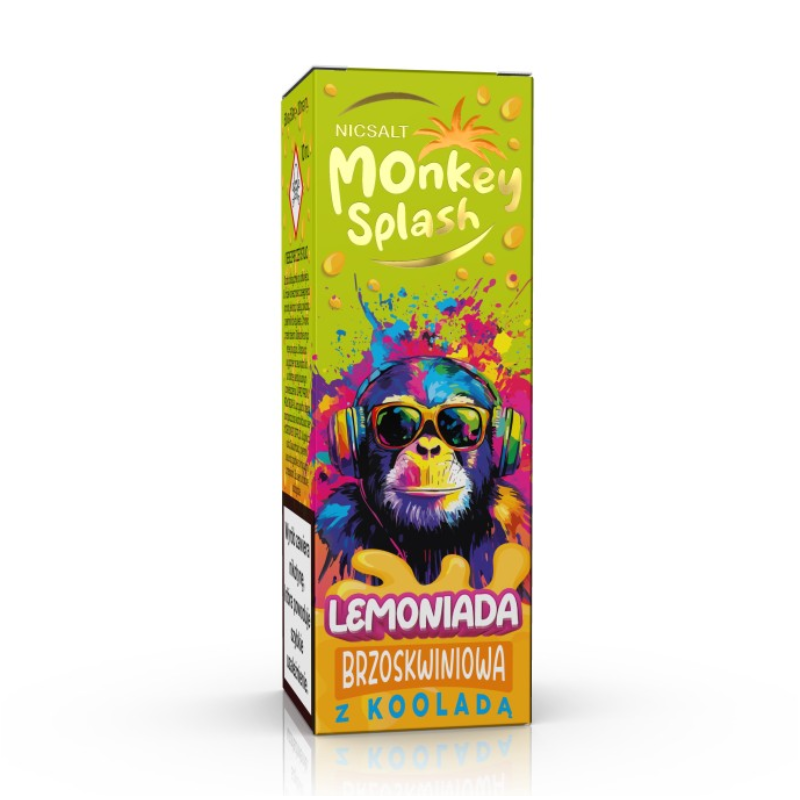 Liquid MONKEY SPLASH Lemoniada Salt 10ml - Brzoskwiniowa z kooladą 20mg/ml Liquid MONKEY SPLASH Lemoniada Salt 10ml - Brzoskwiniowa z kooladą 20mg/ml