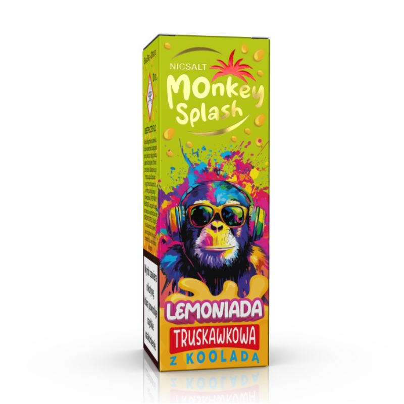 Liquid MONKEY SPLASH Lemoniada Salt 10ml - Truskawkowa z kooladą 20mg/ml Liquid MONKEY SPLASH Lemoniada Salt 10ml - Truskawkowa z kooladą 20mg/ml
