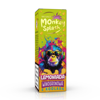 Liquid MONKEY SPLASH Lemoniada Salt 10ml - Winogronowa z kooladą 20mg/ml