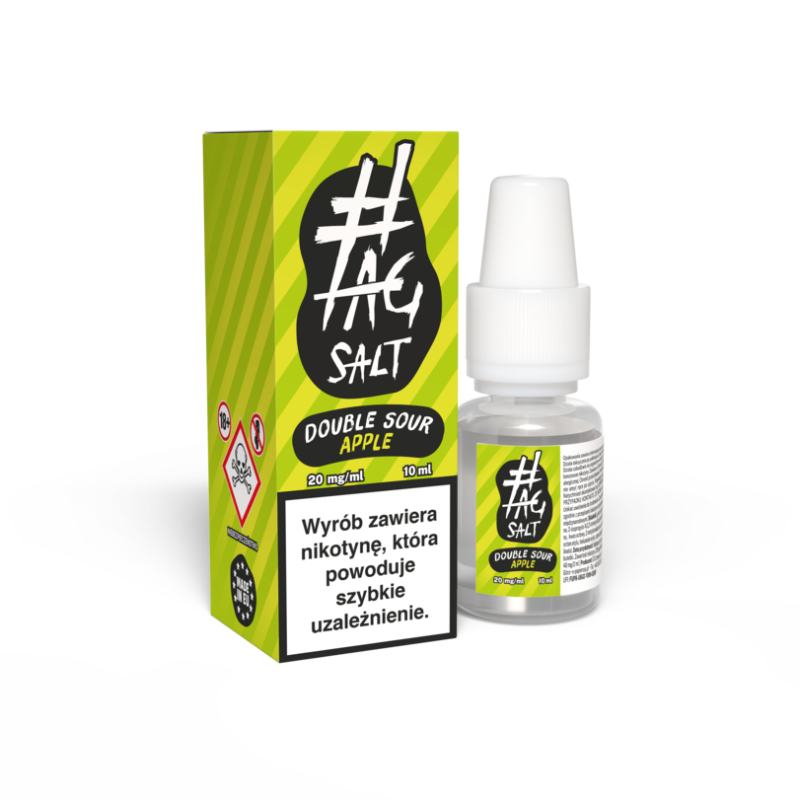 Liquid haszTAG SALT Sour 10ml- Double Apple 20mg/ml Liquid haszTAG SALT Sour 10ml- Double Apple 20mg/ml