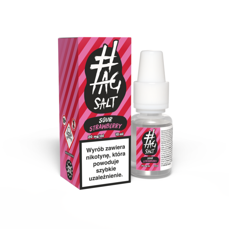 Liquid haszTAG SALT Sour 10ml - Strawberry 20mg/ml Liquid haszTAG SALT Sour 10ml - Strawberry 20mg/ml