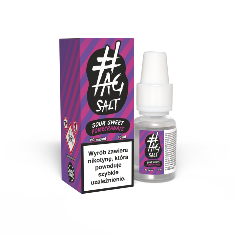 Liquid haszTAG SALT Sour 10ml - Sweet Pomegranate 20mg/ml Liquid haszTAG SALT Sour 10ml - Sweet Pomegranate 20mg/ml