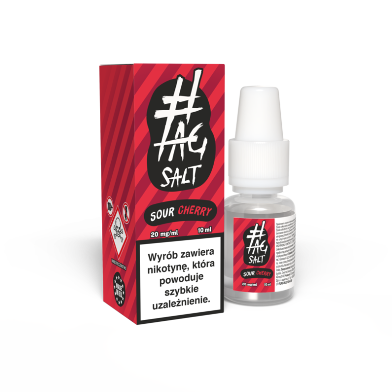 Liquid haszTAG SALT Sour 10ml - Cherry 20mg Liquid haszTAG SALT Sour 10ml - Cherry 20mg