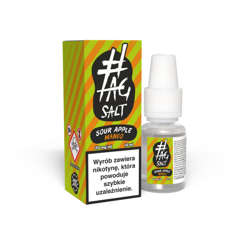 Liquid haszTAG SALT Sour 10ml - Apple Mango 20mg/ml Liquid haszTAG SALT Sour 10ml - Apple Mango 20mg/ml