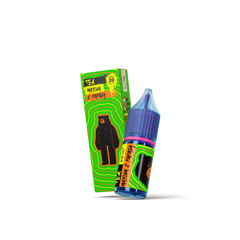 Liquid Go Bears Tea SALT 10 ml - Matcha z Papają 20mg/ml Liquid Go Bears Tea SALT 10 ml - Matcha z Papają 20mg/ml