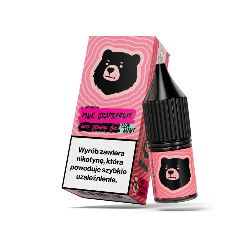 Liquid Go Bears Salt 8ml - Pink Grapefruit Low Mint 20mg/ml Liquid Go Bears Salt 8ml - Pink Grapefruit Low Mint 20mg/ml